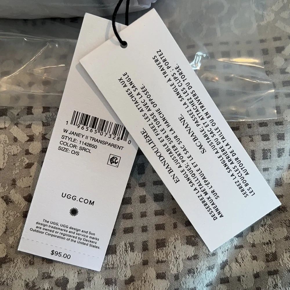 NWT UGG Janey II Transparent (3 in 1) Black Crossbody - Picture 4 of 11